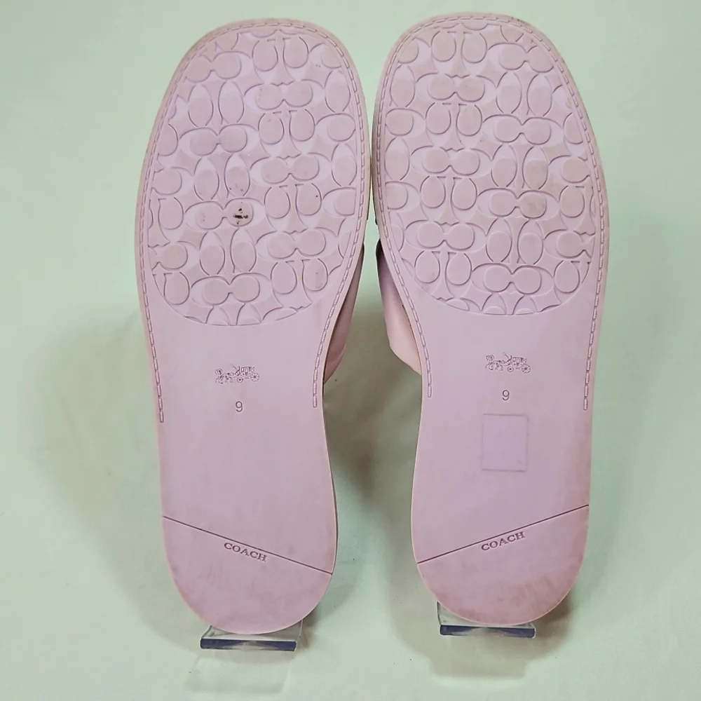 ⭐️COACH💯 BROOKLYN LEATHER SANDAL, VIOLET/LAVENDER COLOR, SIZE 9-B